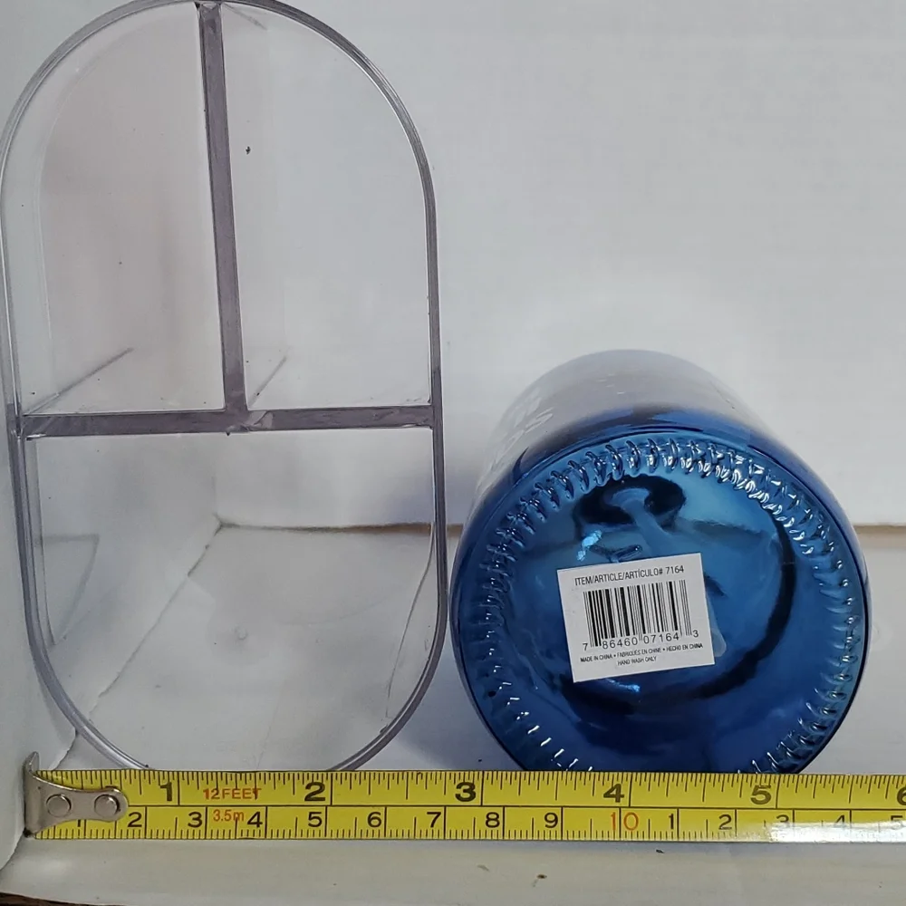 Pump Dispenser Clear Vanity Organizer Soap Lotion Tooth Makeup Brush CONTAINER
